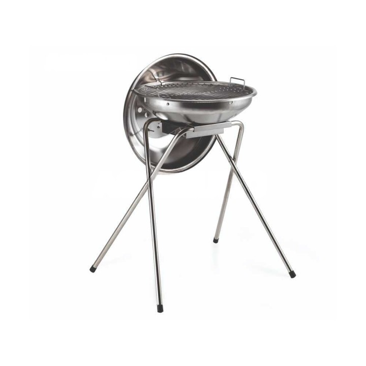 Ompagrill 485 Pro Inox hiiligrilli, Ø 44 cm, ruostumaton teräs