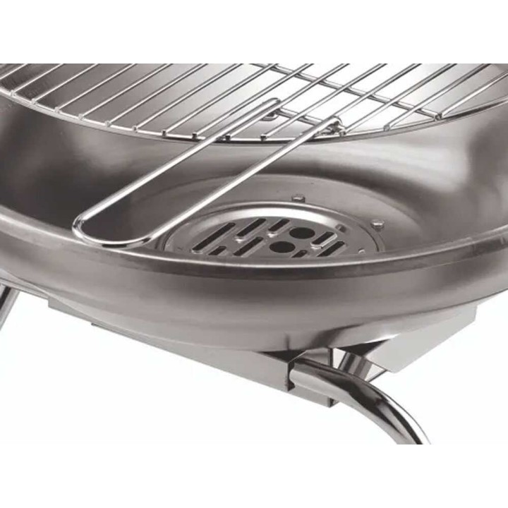 Ompagrill 485 Pro Inox 70480 hiiligrilli, Ø 44 cm, ruostumaton teräs