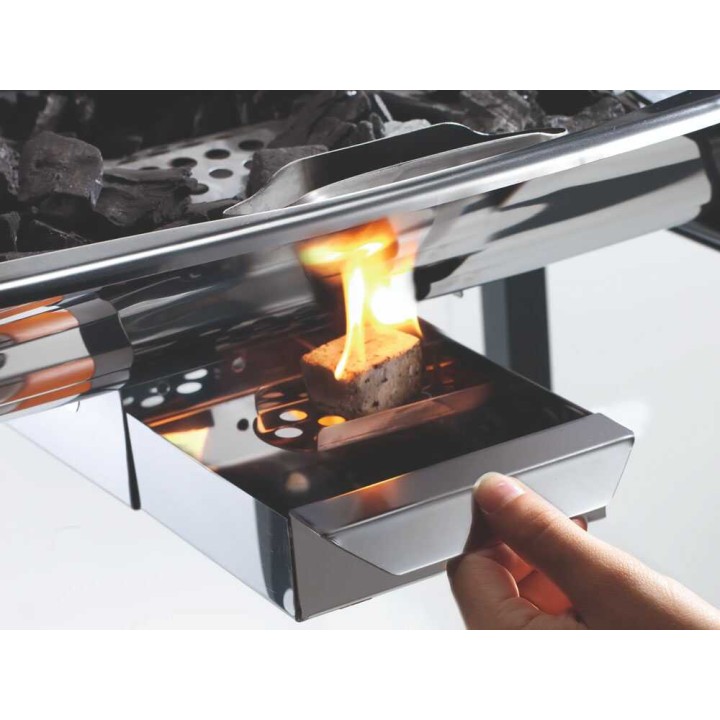 Ompagrill 485 Pro Inox 70480 hiiligrilli, Ø 44 cm, ruostumaton teräs