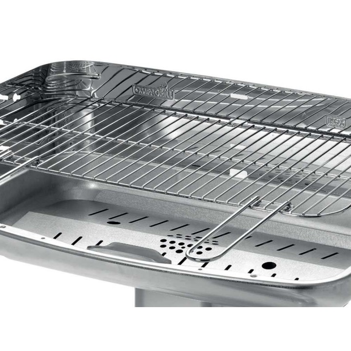 Ompagrill 60-40 Venus Inox hiiligrilli, 60 × 36 cm, 4 korkeutta