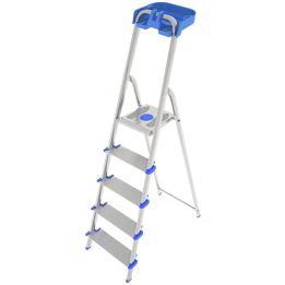 Colombo Atlantica S112A05P porrasjakkara 5 askelmaa alumiini 150 kg