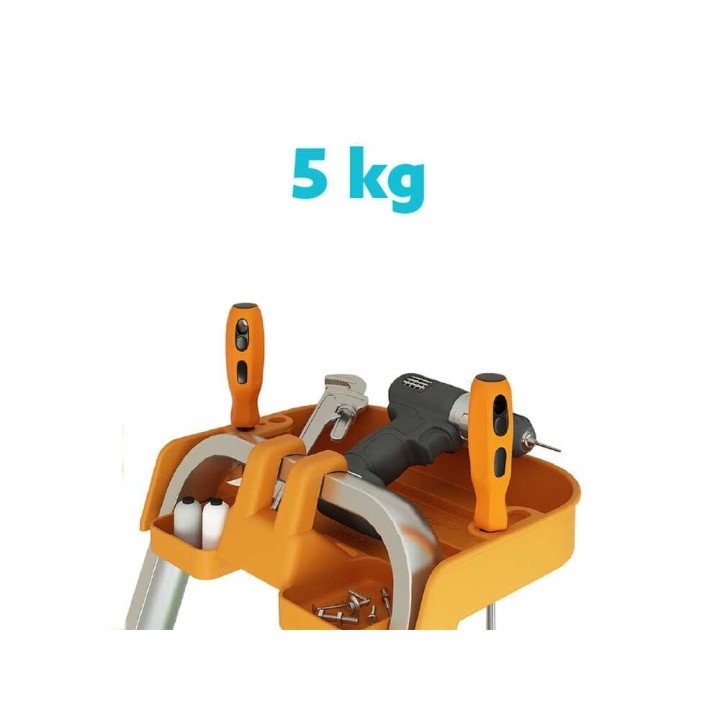 Colombo Attica S108A05P alumiinitikkaat, 5 askelmaa, 150 kg, 206 cm työskentelykorkeus