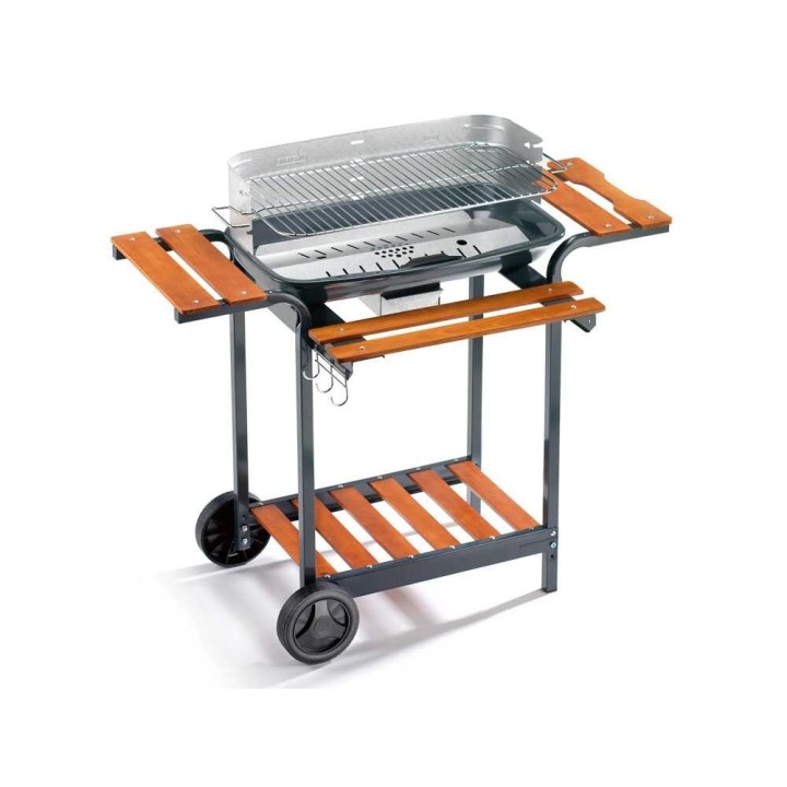Ompagrill 60-40/ALC hiiligrilli, 60,5 × 33 cm ritilä, 4 paistokorkeutta