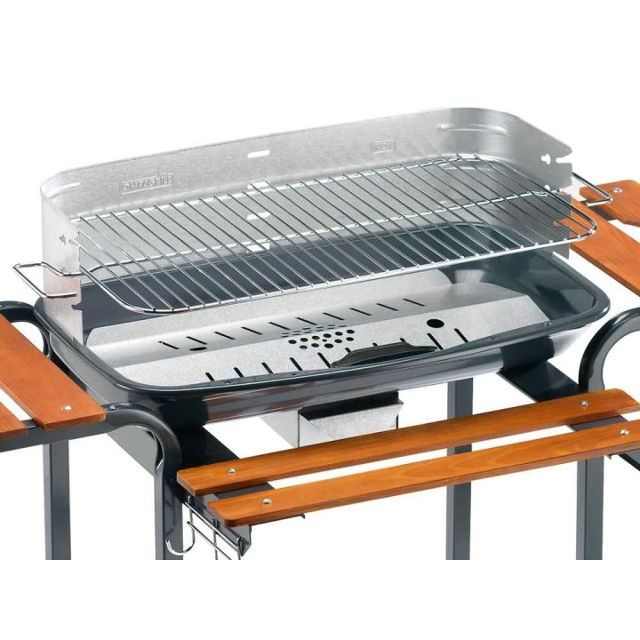 Ompagrill 60-40/ALC hiiligrilli, 60,5 × 33 cm ritilä, 4 paistokorkeutta