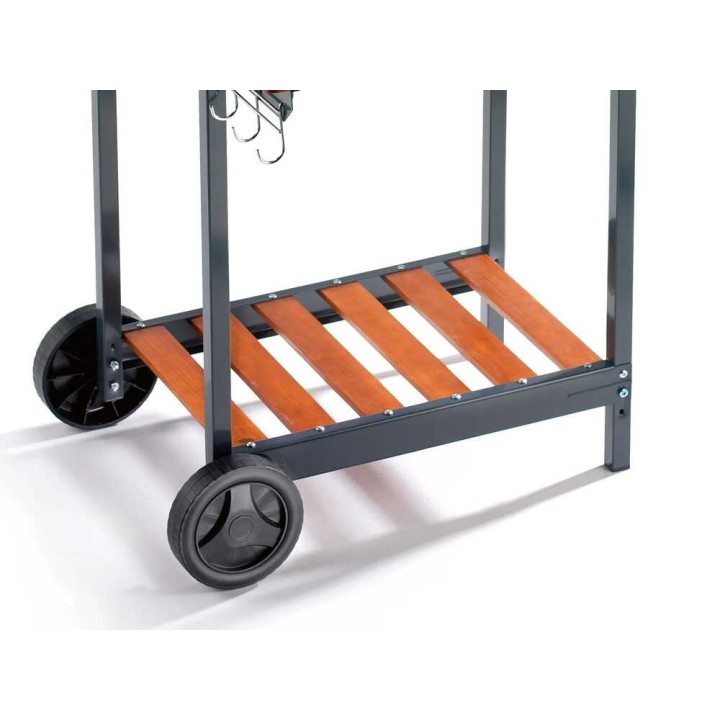 Ompagrill 60-40/ALC hiiligrilli, 60,5 × 33 cm ritilä, 4 paistokorkeutta