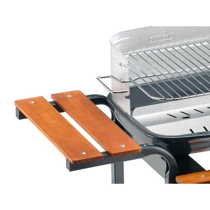 Ompagrill 60-40/ALC hiiligrilli, 60,5 × 33 cm ritilä, 4 paistokorkeutta