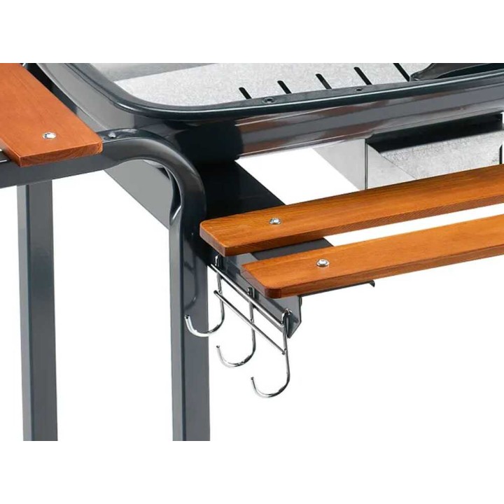 Ompagrill 60-40/ALC hiiligrilli, 60,5 × 33 cm ritilä, 4 paistokorkeutta