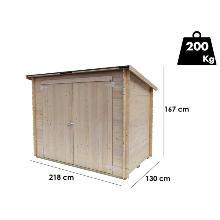 Alce Eureka 218x130 puutarhavaja, puu, 218 × 130 × 167 cm