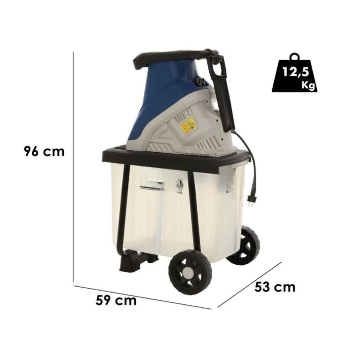 BullMach Tersic 40 L sähköinen biotrituradori, 2 500 W, keräysastia