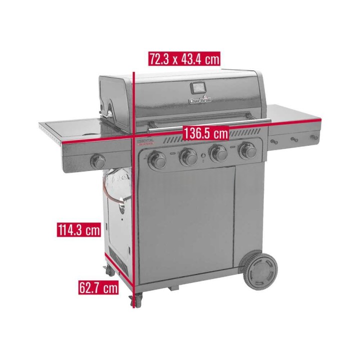 Char-Broil Essential 4G -kaasugrilli, 4 poltinta, 9,3 kW