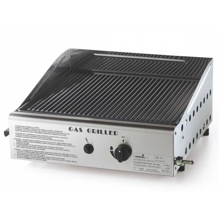 Ompagrill Single 4043/M kaasukäyttöinen plancha-grilli, 3,7 kW, 40 × 43 cm
