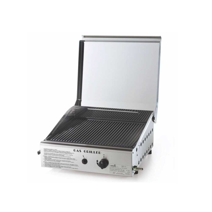 Ompagrill Single 4043/Cover/M kaasukäyttöinen plancha-grilli, 3,7 kW