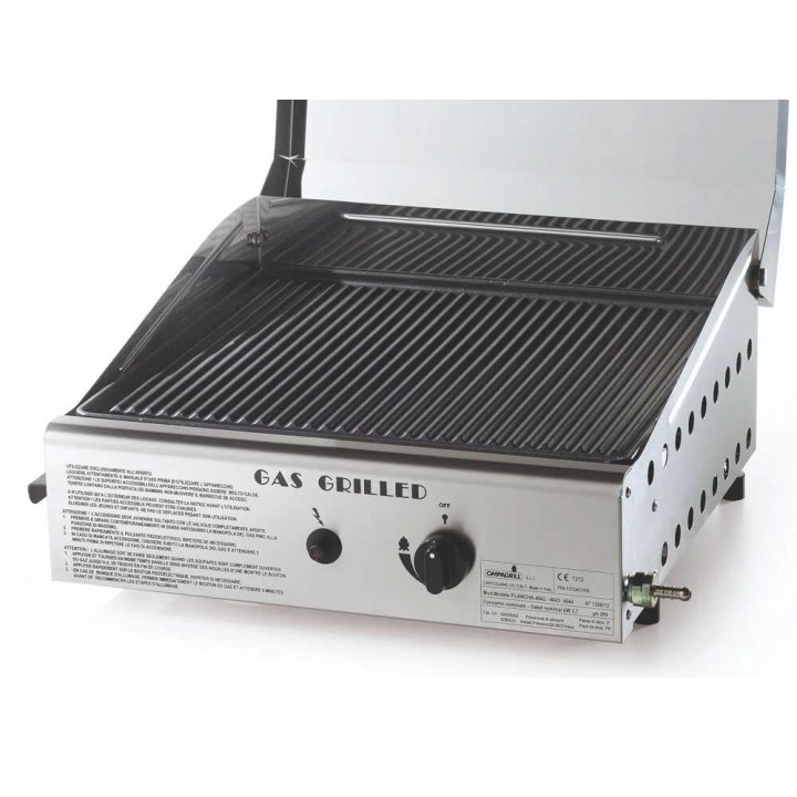 Ompagrill Single 4043/Cover/M kaasukäyttöinen plancha-grilli, 3,7 kW