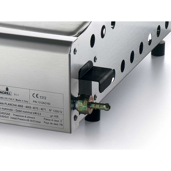 Ompagrill Single 4043/Cover/M kaasukäyttöinen plancha-grilli, 3,7 kW
