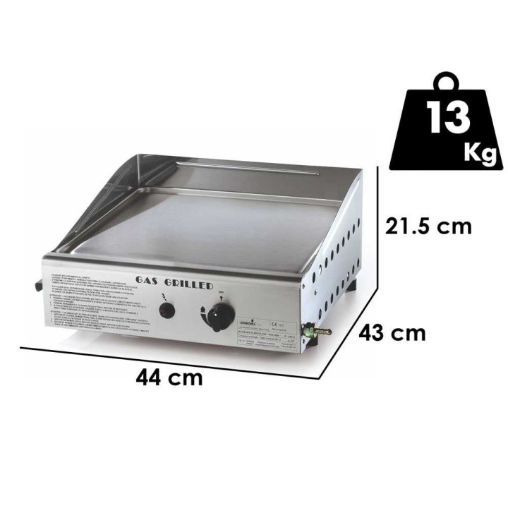 Ompagrill Single 4044 kaasukäyttöinen plancha grilli 3 7 kW 40 43 cm