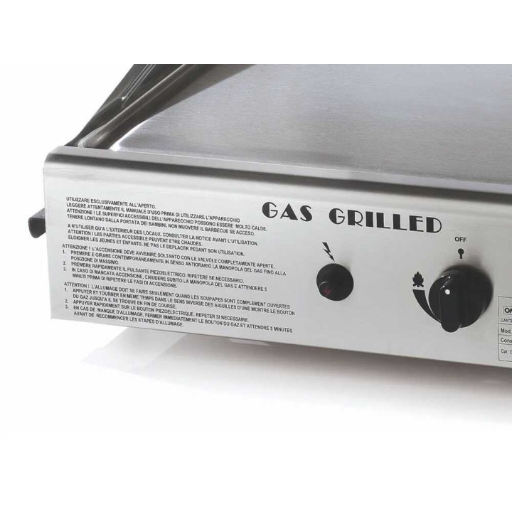 Ompagrill Single 4044 kaasukäyttöinen plancha-grilli, 3,7 kW, 40 × 43 cm