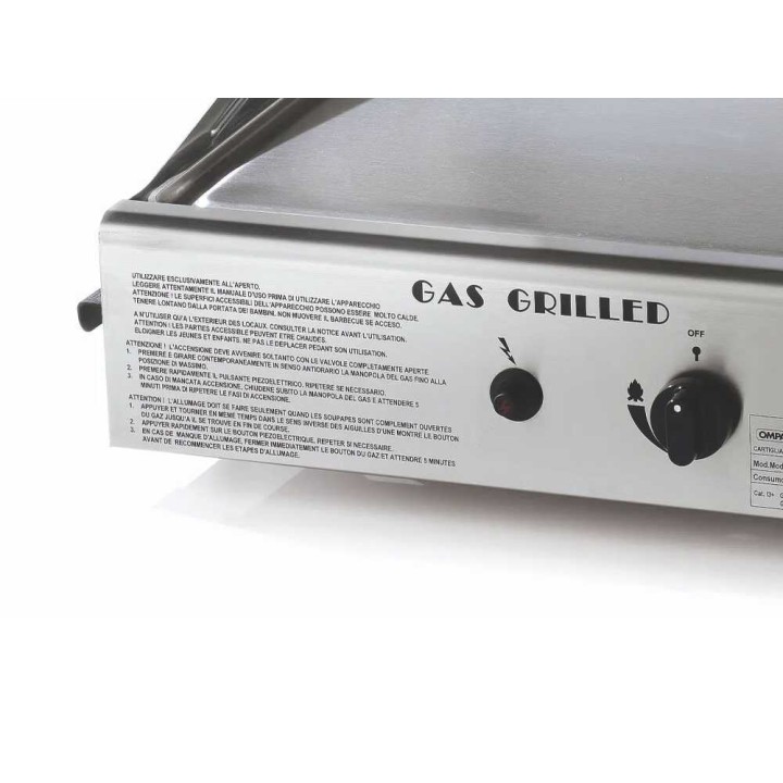 Ompagrill Single 4044/Cover/M plancha-grilli, kaasu, 3,7 kW