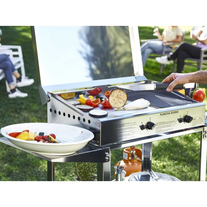 Ompagrill Double 4068/Cover/M kaasugrilli plancha, 6 kW, kansi