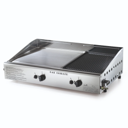 Ompagrill Double 4068 M plancha kaasugrilli 6 kW ruostumaton teräs
