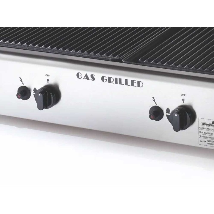 Ompagrill Double 4069/M kaasukäyttöinen plancha-grilli, 6 kW