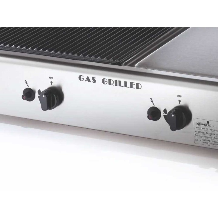 Ompagrill Double 4070/M plancha-kaasugrilli, 6 kW, 2 840 cm²