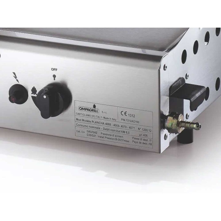 Ompagrill Double 4070/M plancha-kaasugrilli, 6 kW, 2 840 cm²