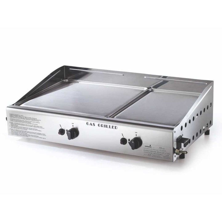 Ompagrill Double 4071/M kaasukäyttöinen plancha, 6 kW, ruostumaton teräs