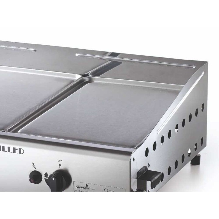 Ompagrill Double 4071/M kaasukäyttöinen plancha, 6 kW, ruostumaton teräs