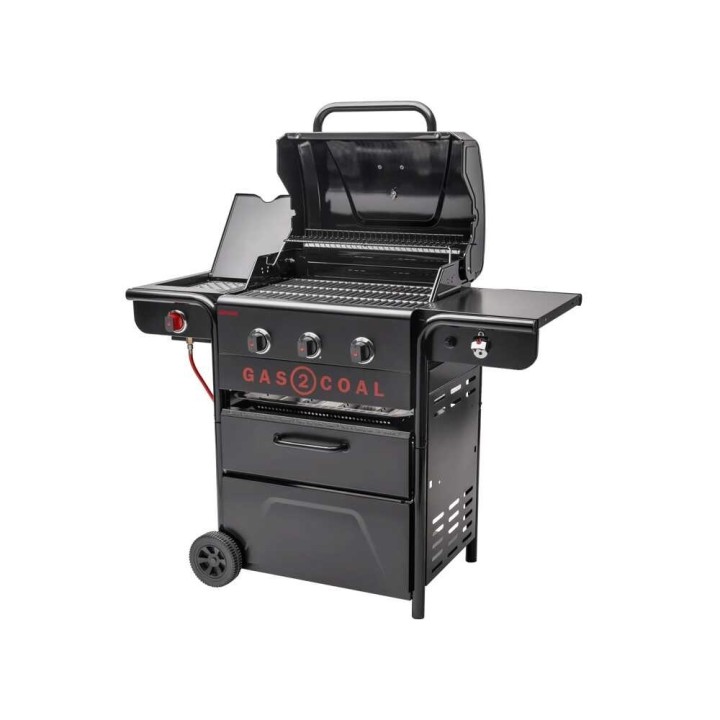 Char-Broil Gas2Coal 330 Special Edition kaasu- ja hiiligrilli, 10,1 kW, 62 × 43 cm