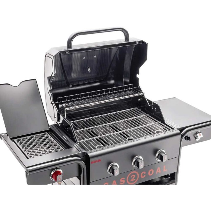 Char-Broil Gas2Coal 330 Special Edition kaasu- ja hiiligrilli, 10,1 kW, 62 × 43 cm