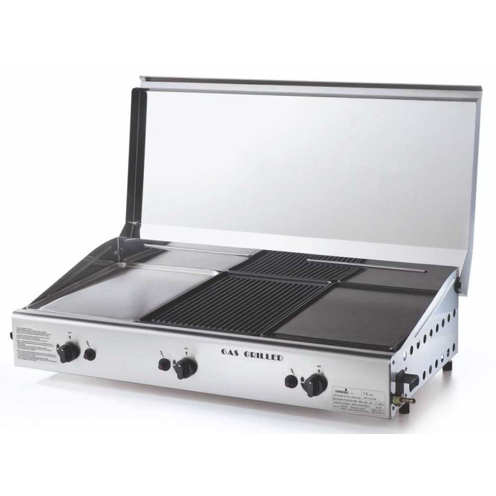 Ompagrill Trio01/Cover/M plancha-kaasugrilli, 6,9 kW, 84 cm
