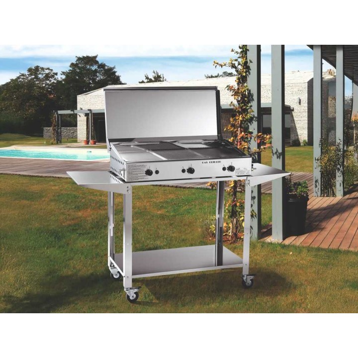 Ompagrill Trio01/Cover/M plancha-kaasugrilli, 6,9 kW, 84 cm