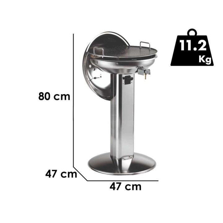 Ompagrill Gas 4780/Cover/M kaasugrilli, 3,3 kW, Ø 47 cm