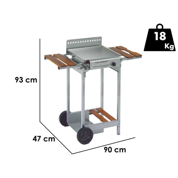 Ompagrill Gas 4043 Stainless kaasugrilli, 3,7 kW, ruostumaton teräs