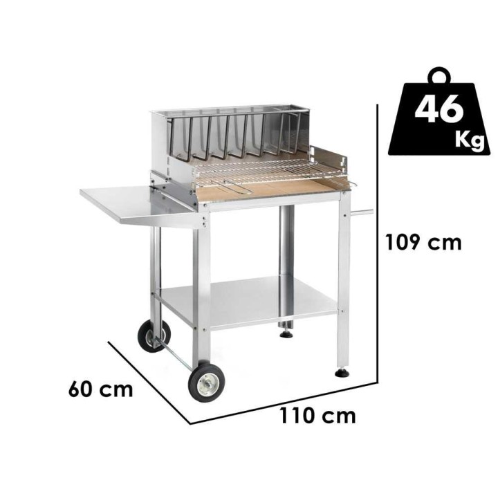 Ompagrill BetSteel 56690 X grilli puulle ja hiilelle 60 35 cm 46 kg