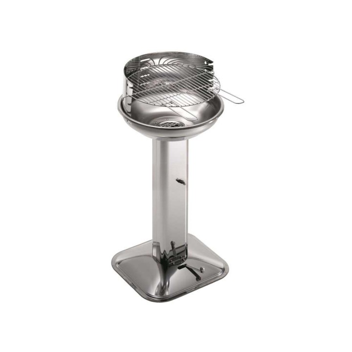 Ompagrill 60480/New hiiligrilli, ruostumaton teräs, Ø 44 cm, 4 korkeutta
