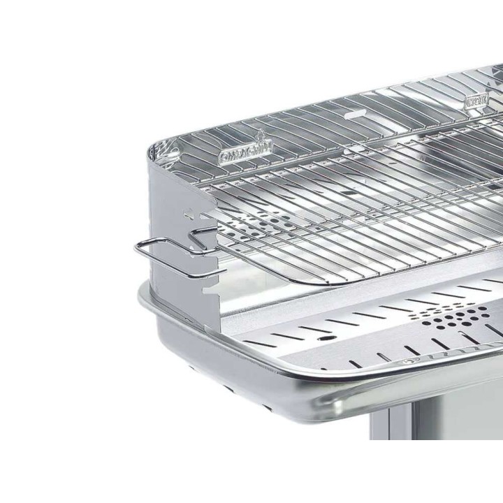 Ompagrill 60-40 Venus/C Pro System -hiiligrilli, ruostumaton teräs, 60,5 × 33 cm