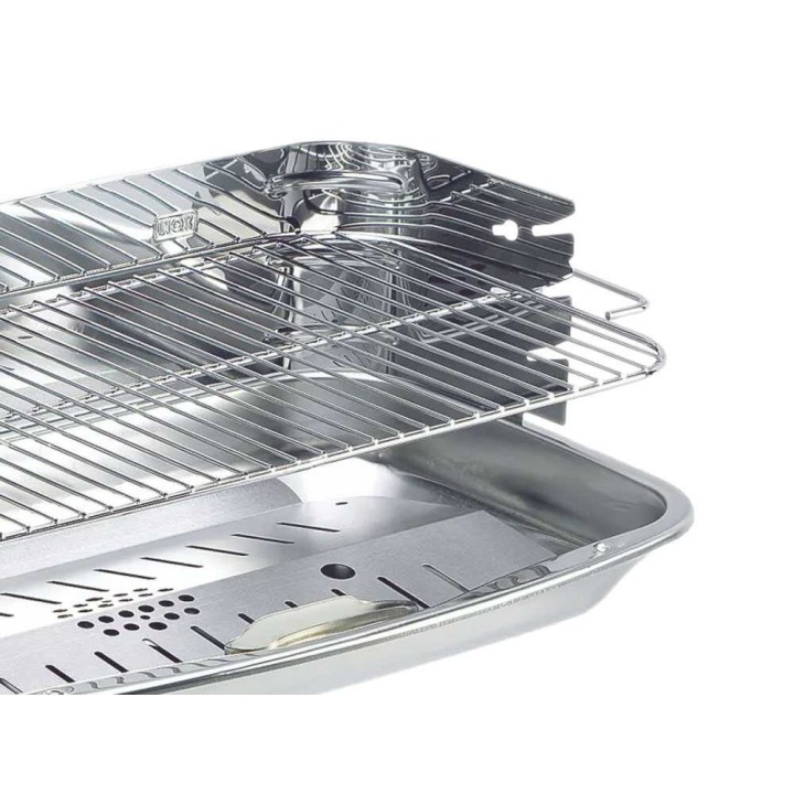 Ompagrill 60-40 Venus/C Pro System -hiiligrilli, ruostumaton teräs, 60,5 × 33 cm