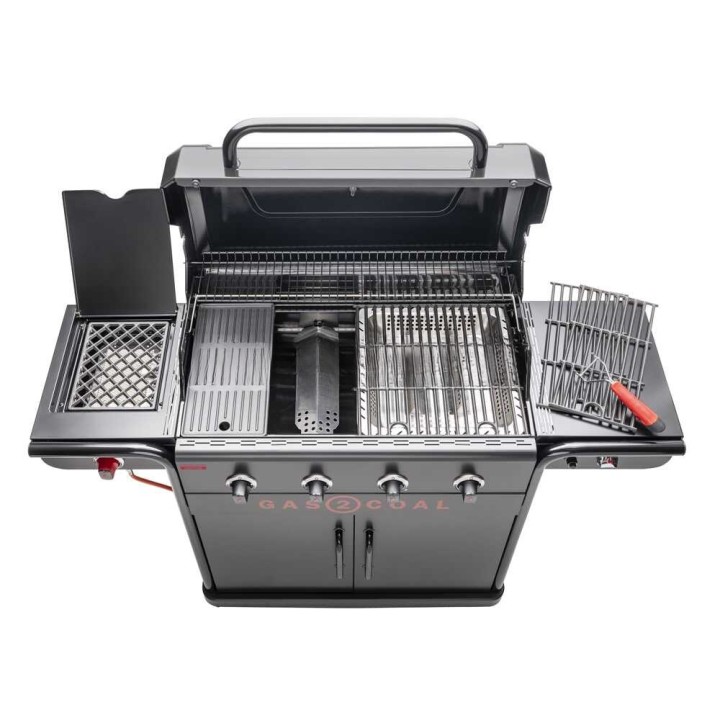 Char-Broil Gas2Coal 440 Special Edition - kaasu- ja hiiligrilli, 15,2 kW