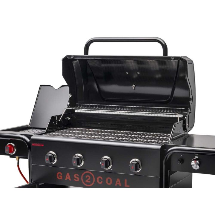Char-Broil Gas2Coal 440 Special Edition - kaasu- ja hiiligrilli, 15,2 kW