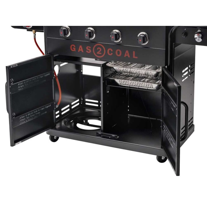 Char-Broil Gas2Coal 440 Special Edition - kaasu- ja hiiligrilli, 15,2 kW