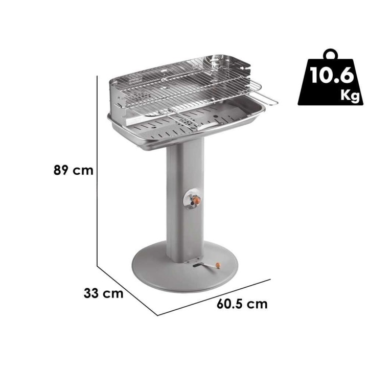 Ompagrill Venus 608/C hiiligrilli, 60,5 × 33 cm, 4 korkeutta