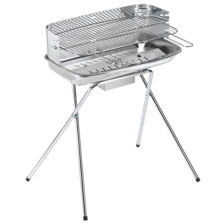 Ompagrill 60 40 XC Inox hiiligrilli 60 36 cm ruostumaton teräs