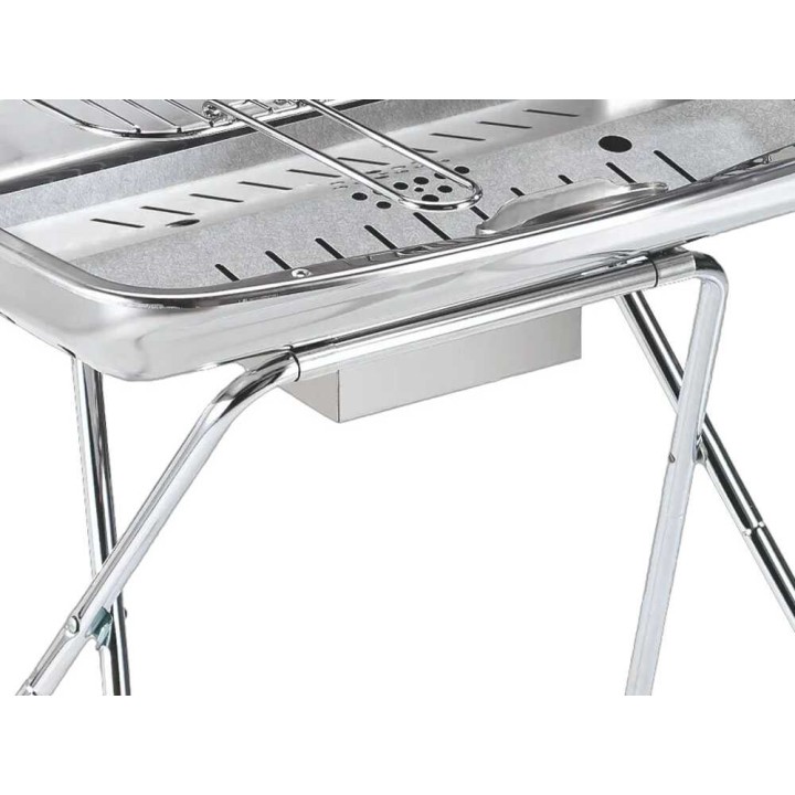Ompagrill 60-40/XC Inox -hiiligrilli, 60 × 36 cm, ruostumaton teräs