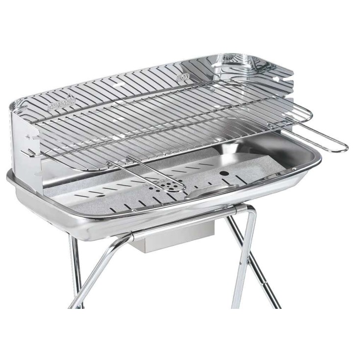 Ompagrill 60-40/XC Inox -hiiligrilli, 60 × 36 cm, ruostumaton teräs