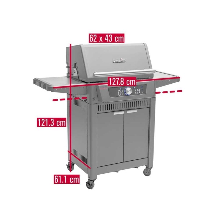 Char-Broil Evolve kaasugrilli, 4 poltinta, 8 kW, taitettavat sivutasot