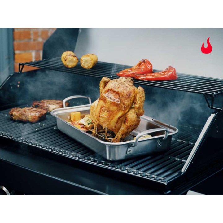 Char-Broil Grill+® -kanateline, ruostumaton teräs, 15,7 × 6,5 × 17 cm