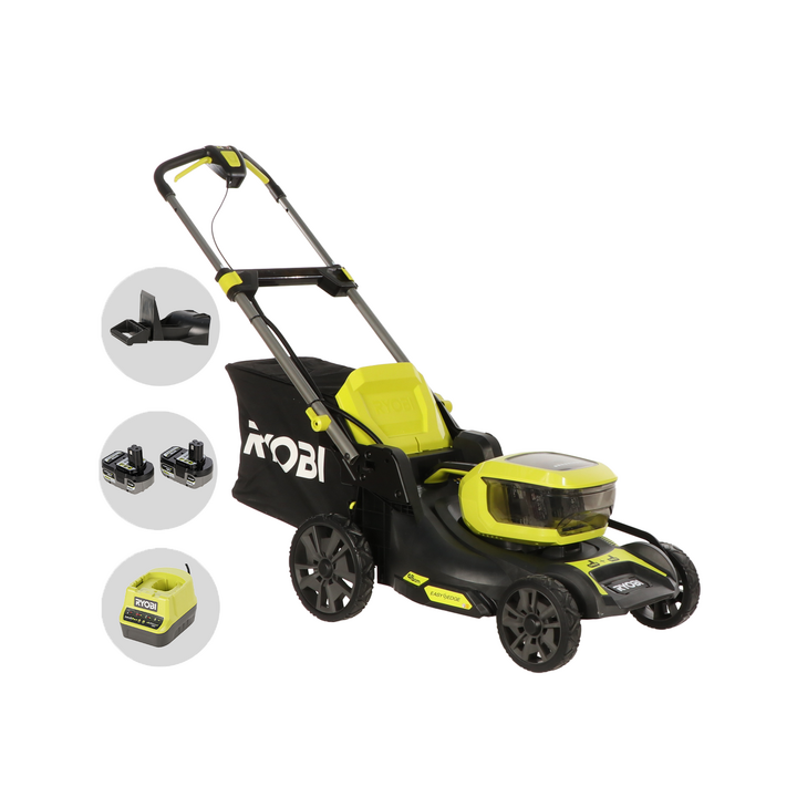 Ryobi RY18LMX46A 250 akkuruohonleikkuri 36 V 46 cm 2 akkua