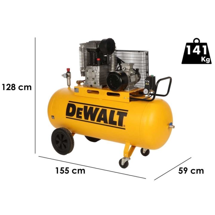 DeWalt DXCMB55T271HCE kompressori, 5,5 HP, 270 l, 400 V kolmivaihe, hihnaveto