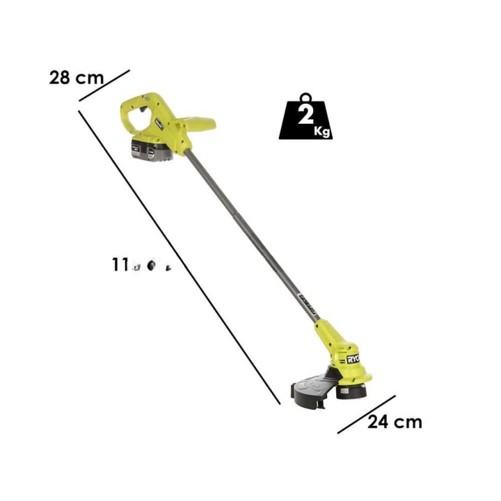 Ryobi RLM18X33B50LT23A akkuruohonleikkuri ja reunaleikkuri, 18 V, 5 Ah, 33 cm + 23 cm